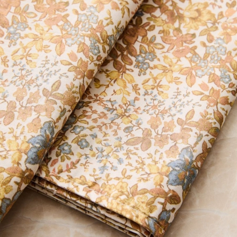 ❤️BUY 2 GET 1 FREE  Frankie Floral Napkin Sets, Color Yellow & Green - Picture 6 of 16